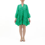 Marbella Stars Dress - Pop Green