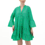 Marbella Stars Dress - Pop Green