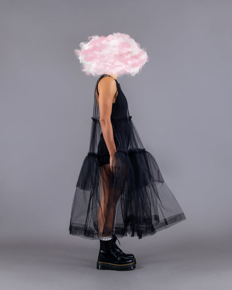 Kayla Smock Dress - Black