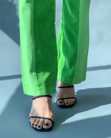 Corduroy Wide Leg Pants - Green