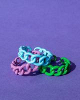 Hoop Chain Ring Purple