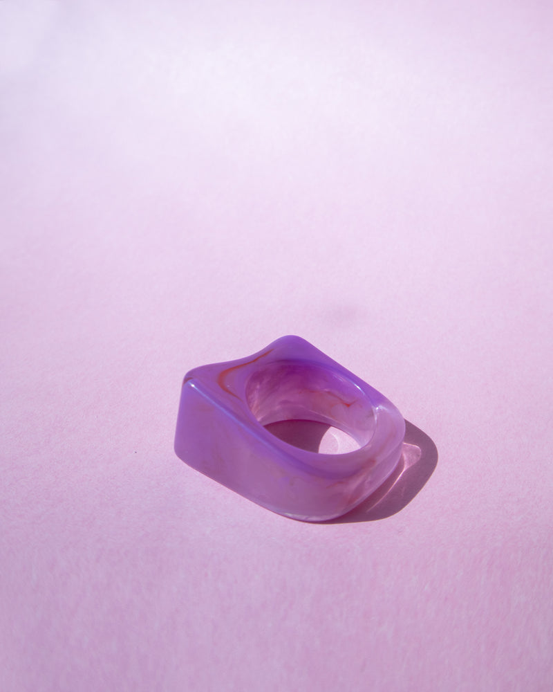 Rok Square Ring Purple